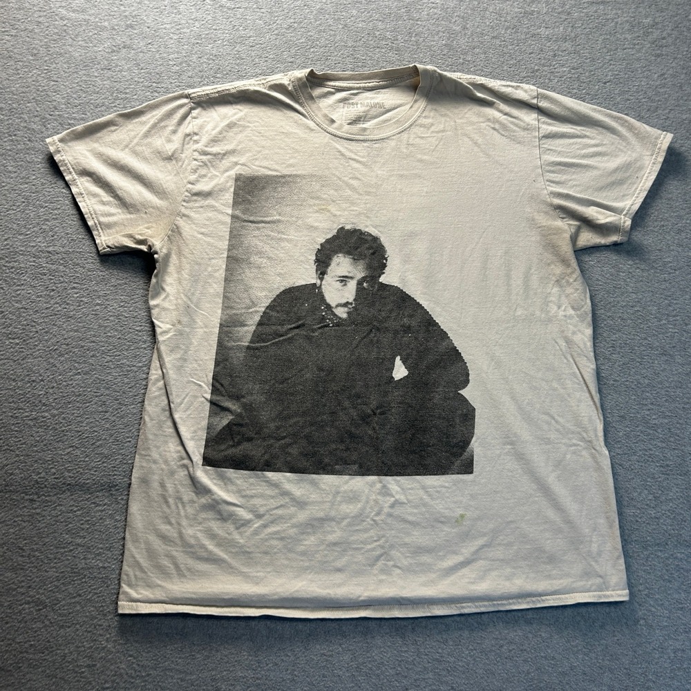 Post Malone Graphic T Shirt White XL Rap Hip Hop Music Artist Tee Unisex Casual